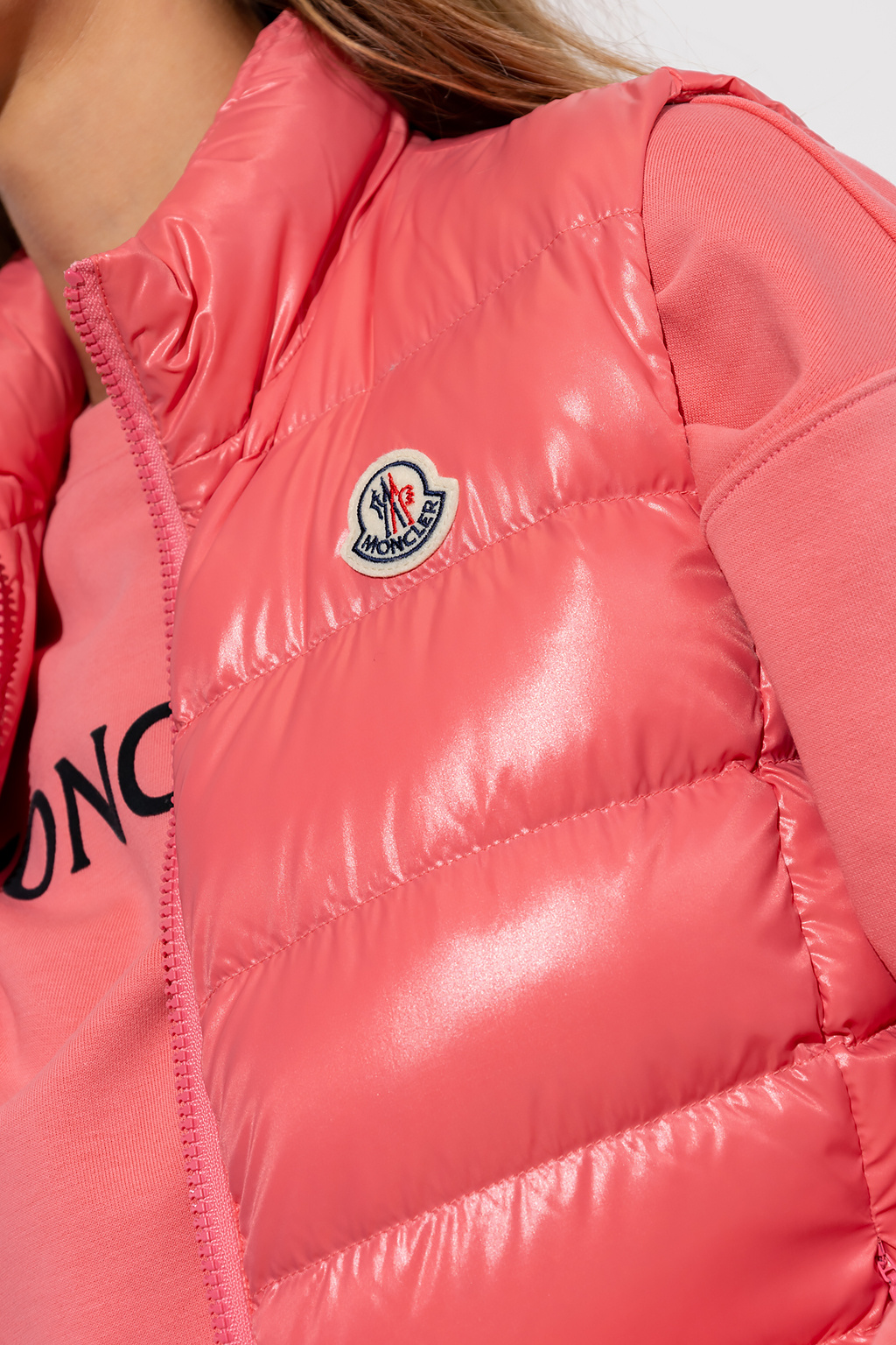 Moncler vest outlet pink